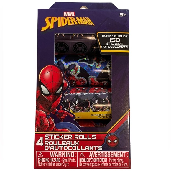Marvel Other - Marvel Spider-man Stickers Over 150 Count 4 Sticker Rolls Disney Superhero Kids